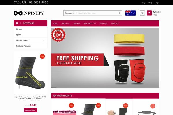 nfinity.com.au site used Fashion-theme
