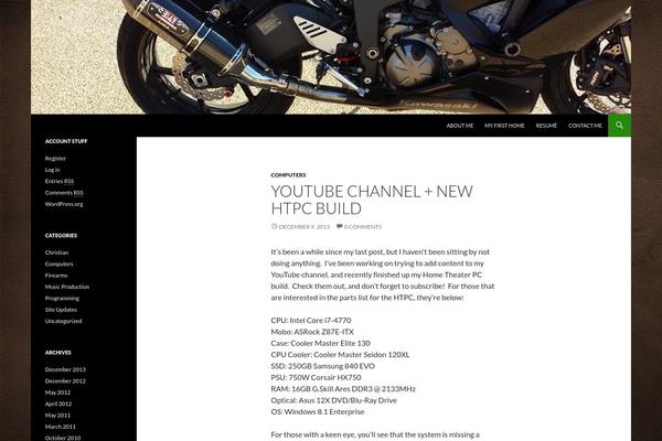 Twenty Fourteen theme site design template sample