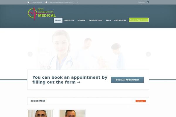 Medicate theme site design template sample
