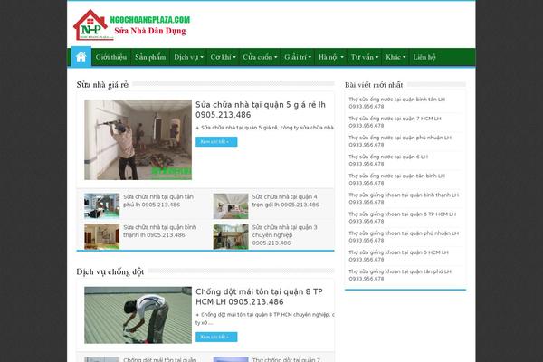 Sahifa Child theme site design template sample