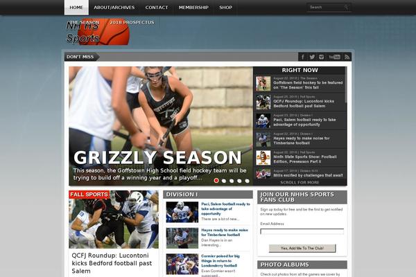 Gameday theme site design template sample