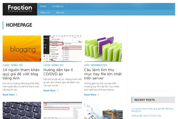 Fraction theme site design template sample