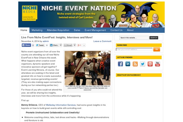 Niche theme site design template sample