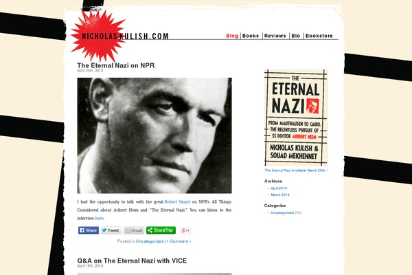 nicholaskulish.com site used Nktheme