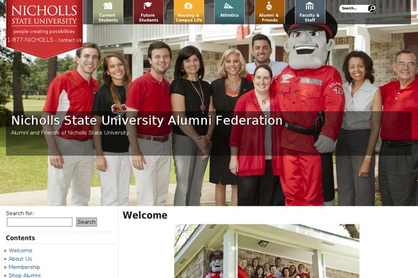 nichollsalumni.org site used Nicholls-2012-core