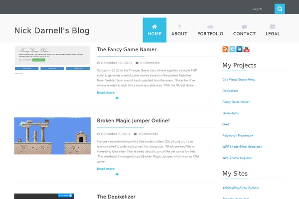 Nictitate theme site design template sample