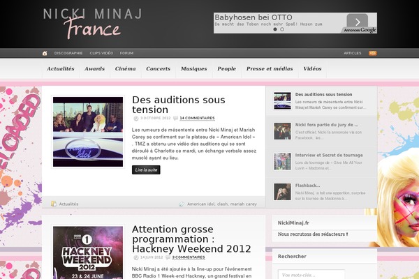 Headlines theme site design template sample