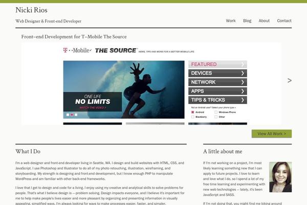 Portfolio theme site design template sample