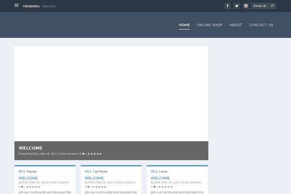 Bueno theme site design template sample