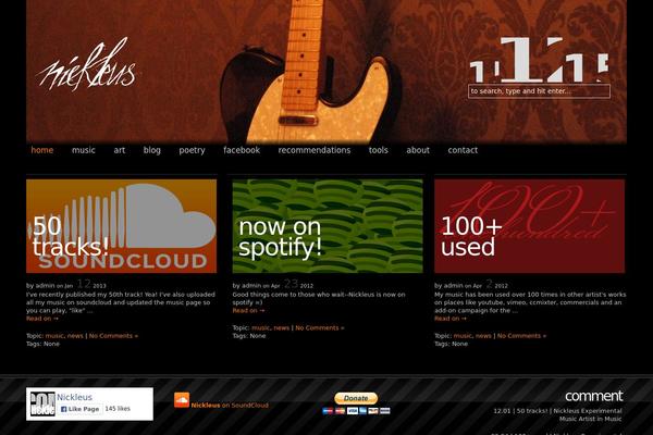 nickleus.com site used Speed
