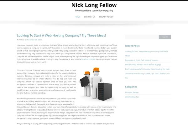 nicklongfellow.com site used Emphasize