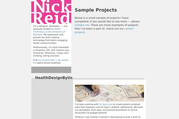 Roots theme site design template sample