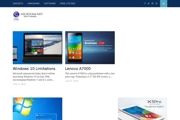 nicksyam.net site used Unoblog