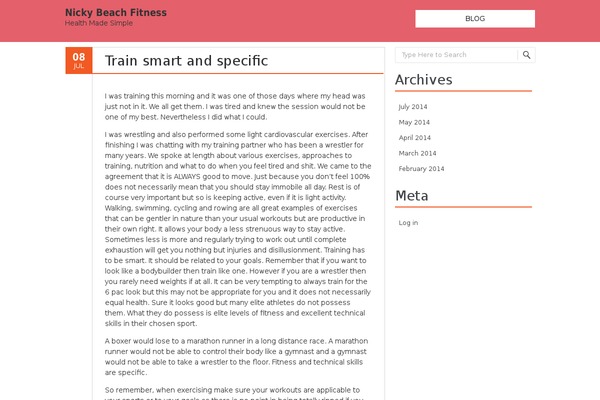 Fruitful theme site design template sample