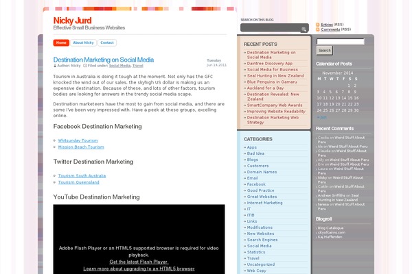 nickyjurd.com site used Smashing Theme