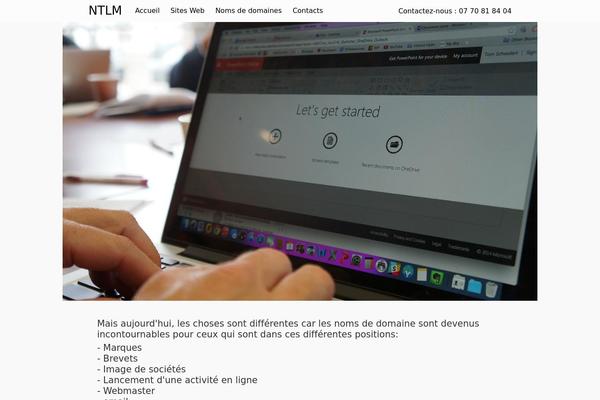 Tesseract theme site design template sample