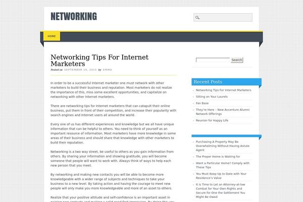 Living Journal theme site design template sample