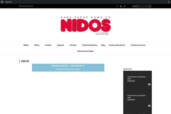 Site using YouTube plugin