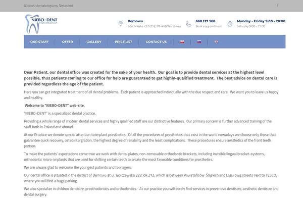 DentalCare theme site design template sample