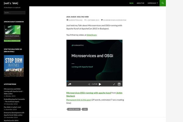 Site using iFeature Slider plugin