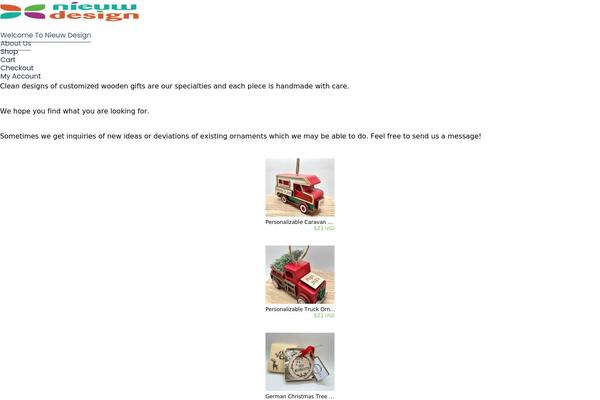 Site using Etsy Shop plugin