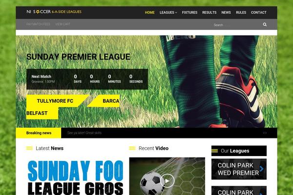 Wpsoccer theme site design template sample