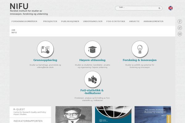 nifu.no site used Bootstrap-component-blox