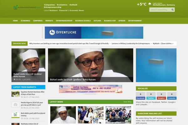 Allegro theme site design template sample