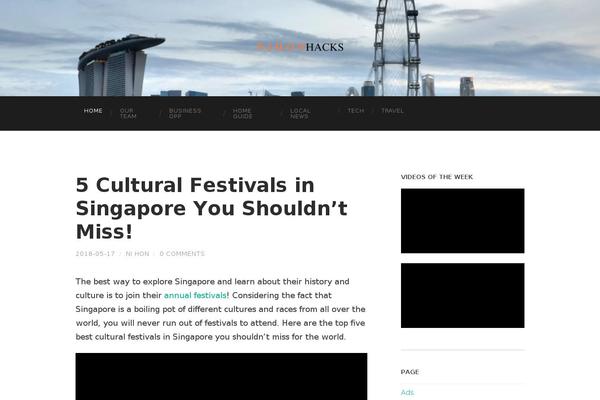 Hemingway theme site design template sample