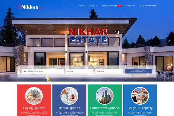 WP Residence theme site design template sample