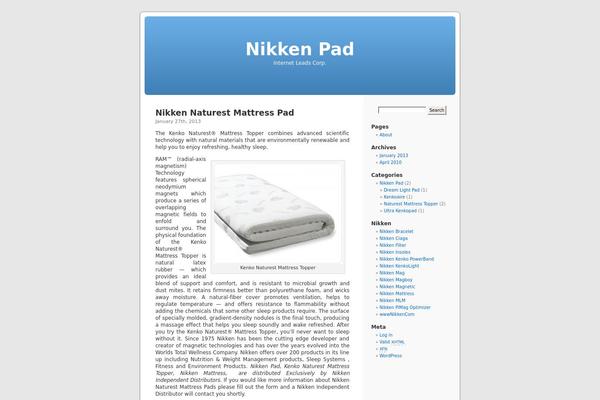 Default theme site design template sample