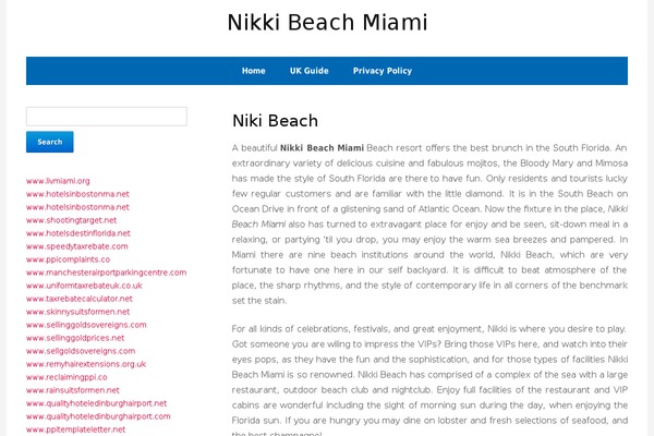 nikkibeachmiami.org site used Reception