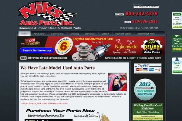 niksautoparts.com site used Niks
