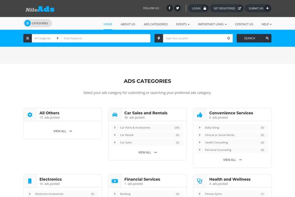 Classiera theme site design template sample