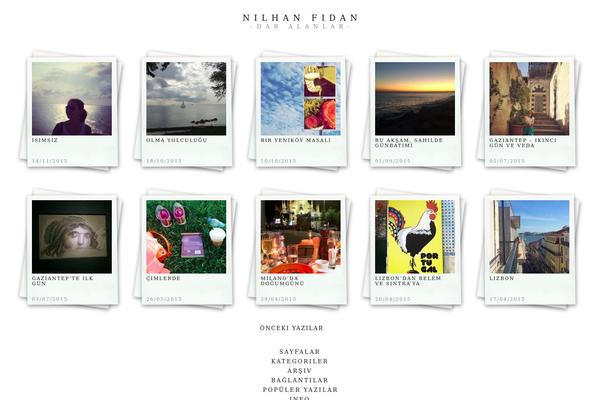 nilhanfidan.com site used Polaroids