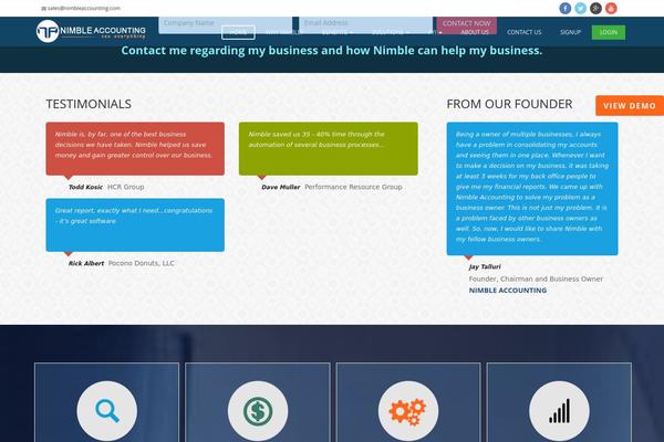 Nimble theme site design template sample