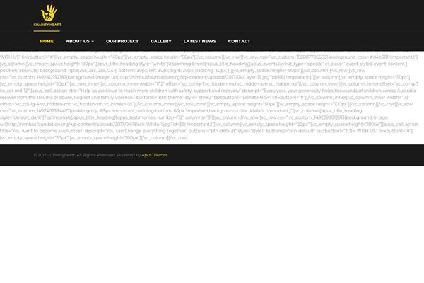 Charityheart theme site design template sample