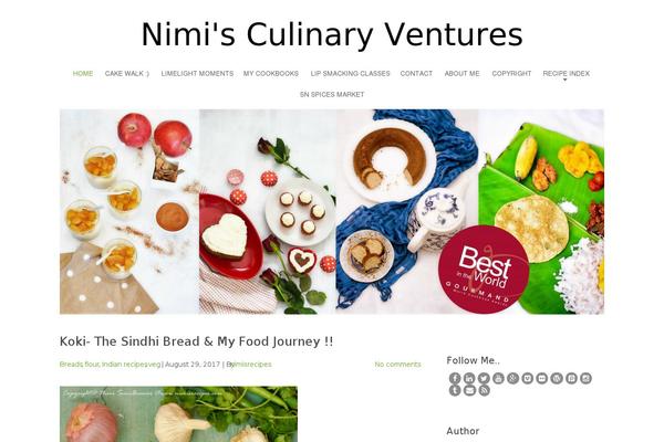 Food-blog theme site design template sample