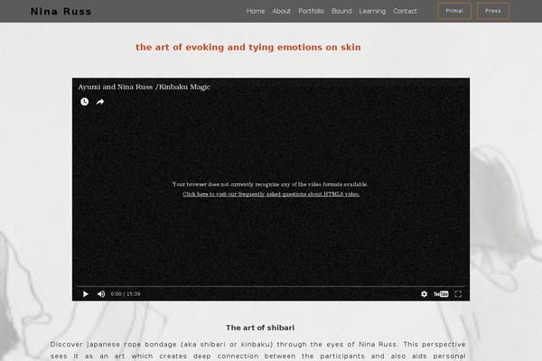 Tesseract theme site design template sample