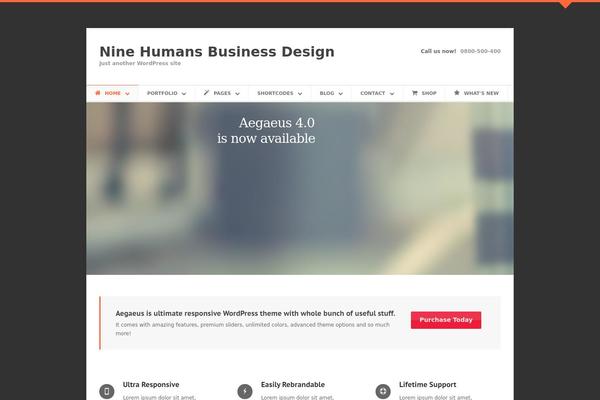 Aegaeus theme site design template sample