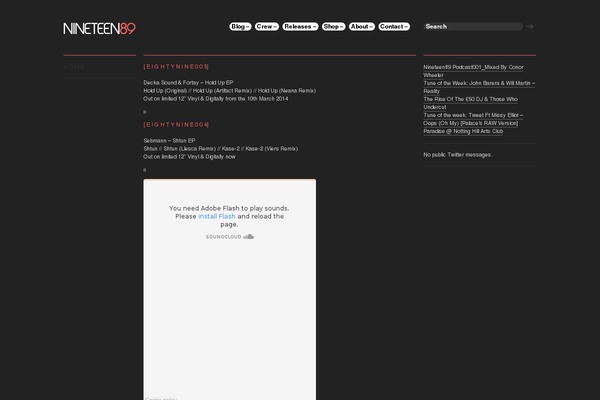 nineteen89.co.uk site used Thm