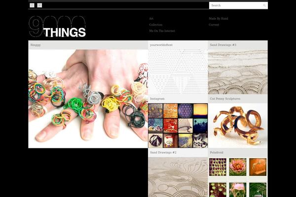 ninethousandthings.com site used Fontfolio