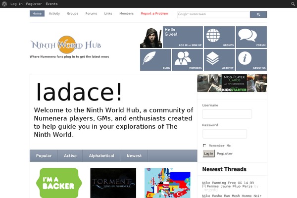 ninthworldhub.com site used Newswiz