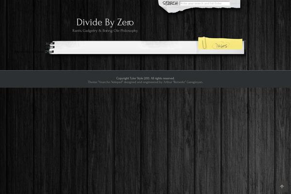Anarcho Notepad theme site design template sample