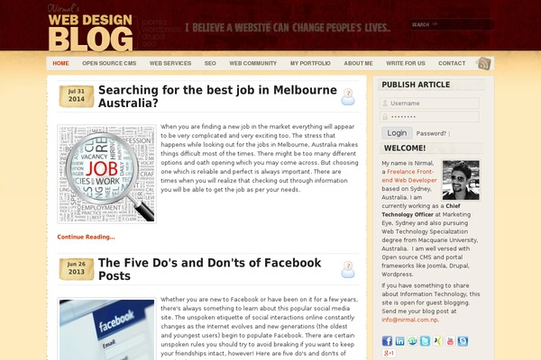 nirmal theme websites examples