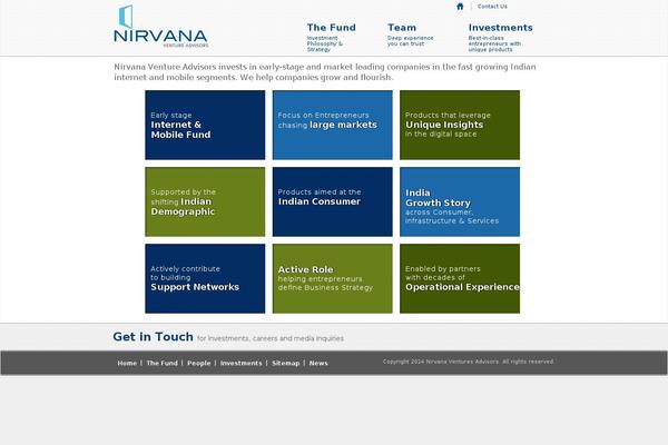 Nirvana theme site design template sample