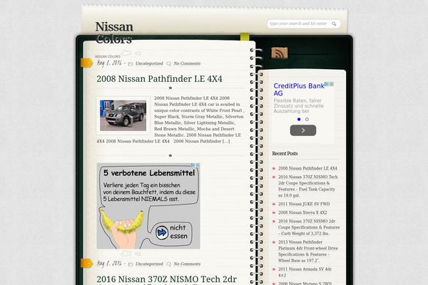 Diary theme site design template sample