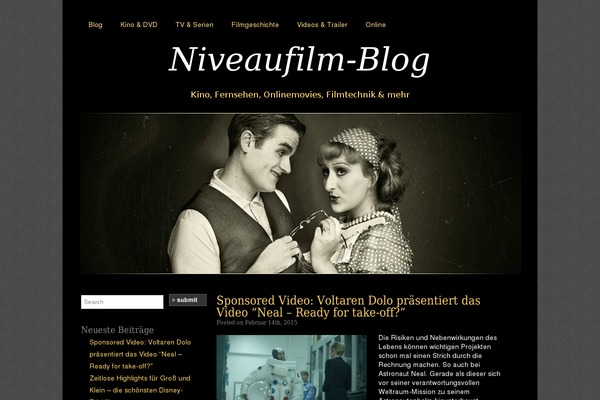 Silent Film theme site design template sample