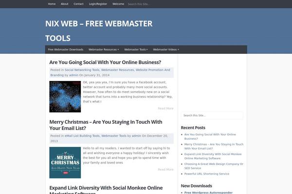 JustBlue theme site design template sample