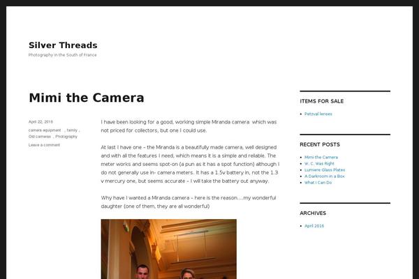 Twenty Sixteen theme site design template sample